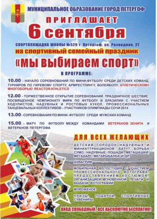 Спортивный праздник "Мы выбираем спорт"