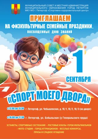Физкультурные семейные праздники «Спорт моего двора», посвящённые Дню знаний