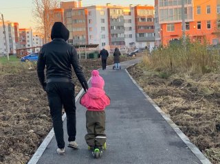 Пешеходная дорожка на Парковой готова