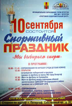 Спортивный праздник «Мы выбираем спорт»