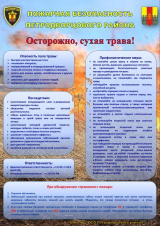 ОСТОРОЖНО, СУХАЯ ТРАВА!